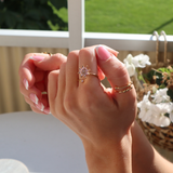 Vanessa shooting stress ring - Sterling Silver 925 gold plating