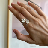 Saga spinning ring - recycled stainless steel (Adjustable/onesize) - Silver