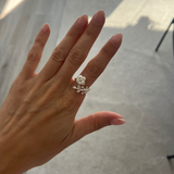 Saga spinning ring - recycled stainless steel (Adjustable/onesize) - Silver