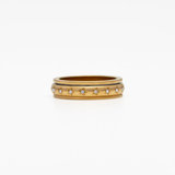 Star rotation ring - recycled stainless steel - Gold