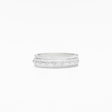 Star rotation ring - recycled stainless steel - Silver