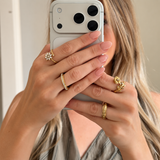 Elba tunn fidget-ring - guld