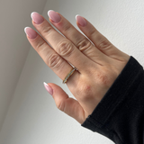 Elba thin rotation ring - stainless steel 18k gold plating