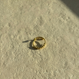 Vanessa shooting stress ring - Sterling Silver 925 gold plating