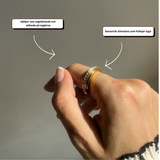 Elba rotation ring - stainless steel 18k gold plating