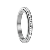Elba thin rotating ring - stainless steel silver