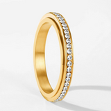 Elba thin rotation ring - stainless steel 18k gold plating