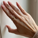 Cristall tunn fidget-ring guld