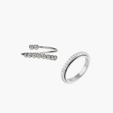 Gåvoset 2 ringar - silver
