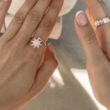 Maja Spinning Ring - Recycled Stainless Steel (Adjustable/Onesize) - Silver Pink