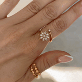 Maja spinning ring - recycled stainless steel (Adjustable/onesize)