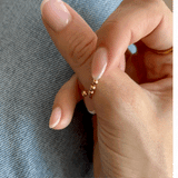 Vanessa shooting stress ring - Sterling Silver 925 gold plating